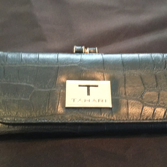 Tahari Handbags - NWT Tahari black wallet with protect lining